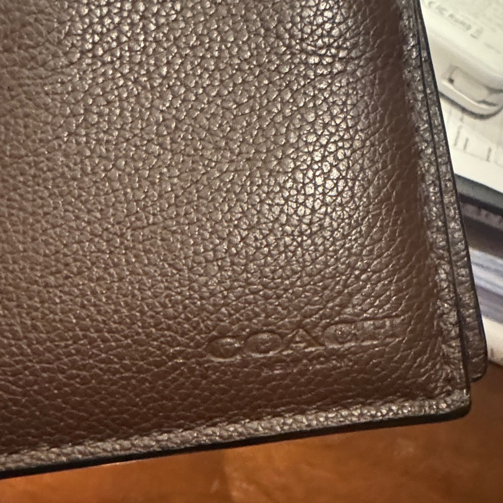 Coach Dark Brown Leather Wallet - Picture 5 of 5